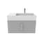 Castello Usa Amazon 30-inch Gray Right Vanity Set with White Top and Chrome Handles CB-MC-30G-CHR-2056R-WH - alternate 6
